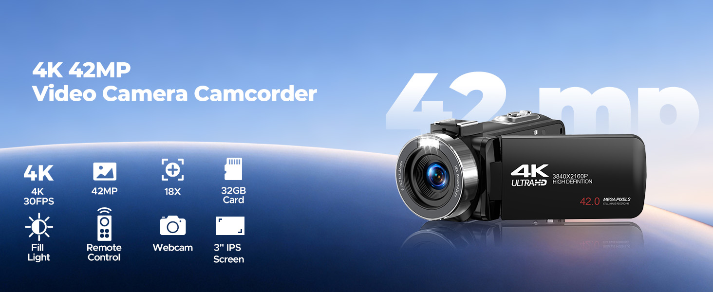 Amazon.com : 4K Video Camera Camcorder 42MP, 3.0